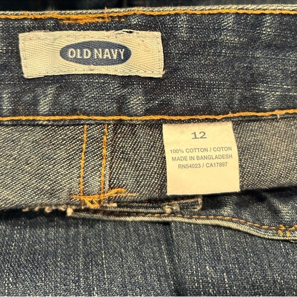 OLD NAVY Size 12 Y2K Cargo Denim Slight Flare Jeans - Picture 6 of 6